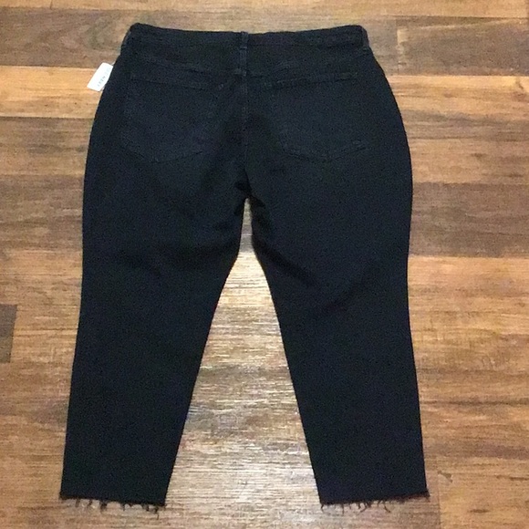 Curvy High Wasted Button-Fly O.G. Straight Cut-Off Jeans For Woman Size 16 NWT - Picture 10 of 13